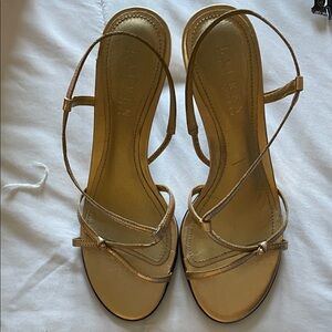 Lauren Ralph Lauren Gold Strappy Heels